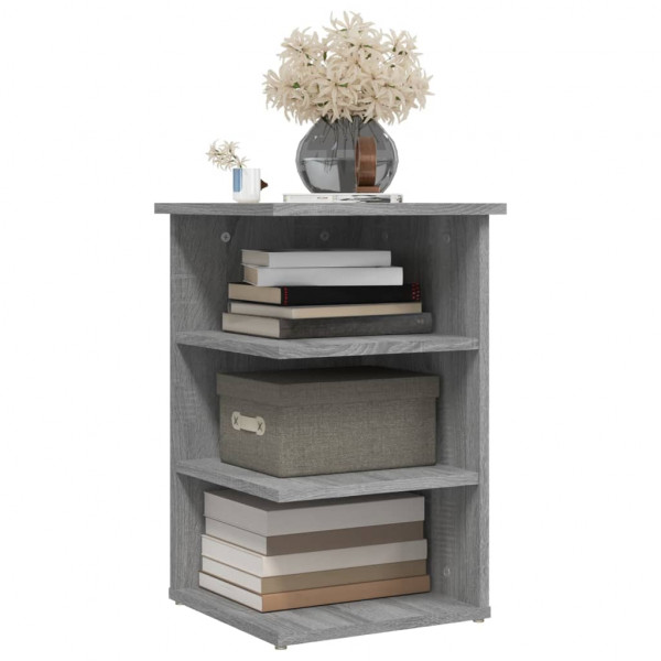 Mueble auxiliar madera contrachapada gris Sonoma 35x35x55 cm M 4