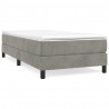 Estructura de cama box spring terciopelo gris claro 90x190 cm 2