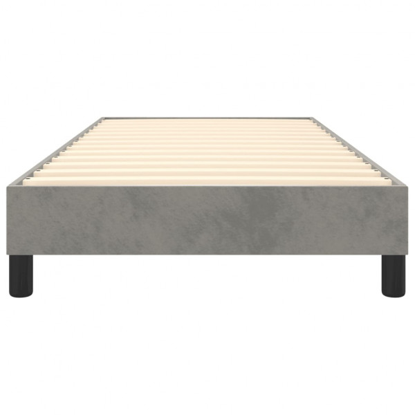 Estructura de cama box spring terciopelo gris claro 90x190 cm M 5