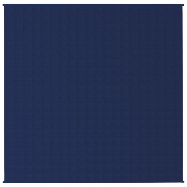 Manta pesada 13 kg 200x200 cm tecido azul M 3