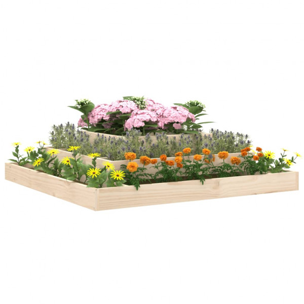Jardinera de madera maciza de pino 110x110x27 cm M 3