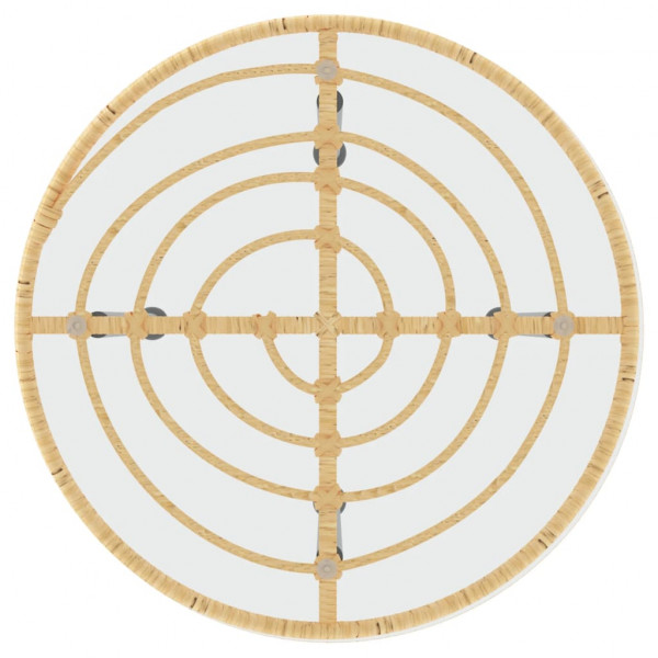 Mesa de jantar Ø50 cm   vidro temperado e aço M 4