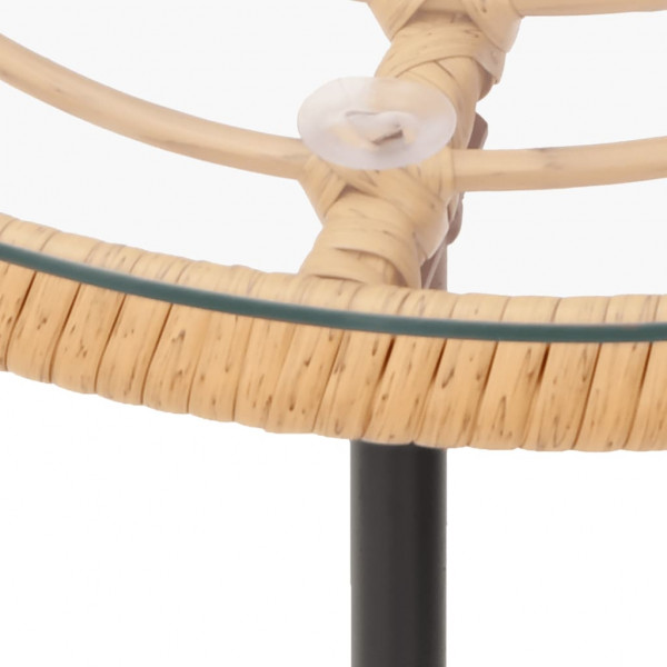 Mesa de jantar Ø50 cm   vidro temperado e aço M 5