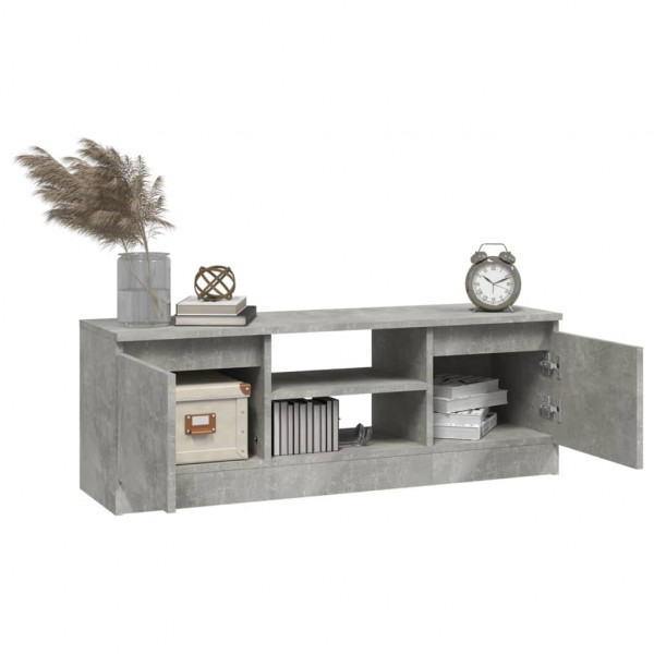 Mueble de TV con puerta gris hormigón 102x30x36 cm M 4