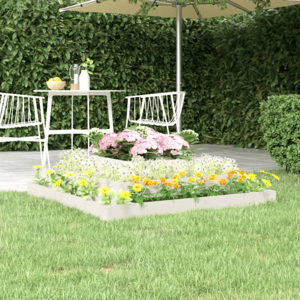 Jardinera madera maciza de pino blanco 110x110x27 cm D