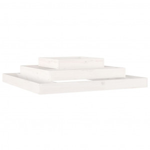 Vaso/floreira 110x110x27 cm pinho maciço branco H