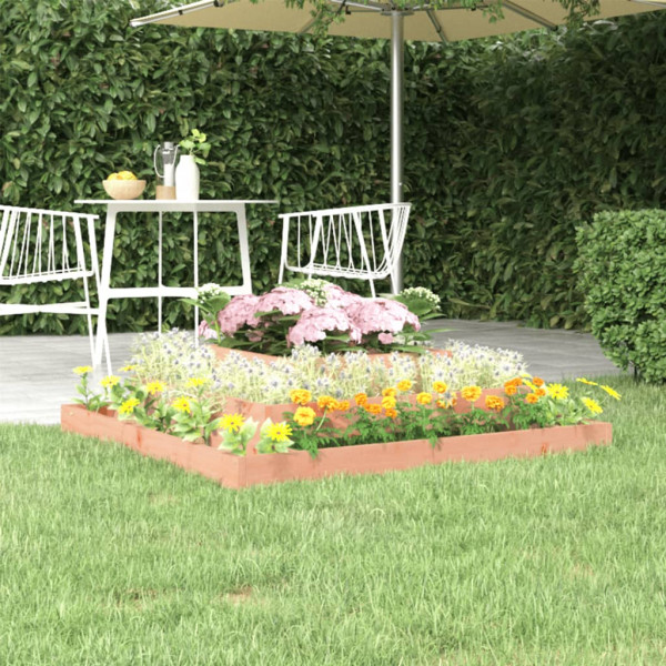 Jardinera de madera maciza de douglas 110x110x27 cm D