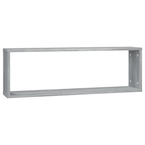 Estante cúbico de pared 2 uds madera gris Sonoma 80x15x26.5cm M 5
