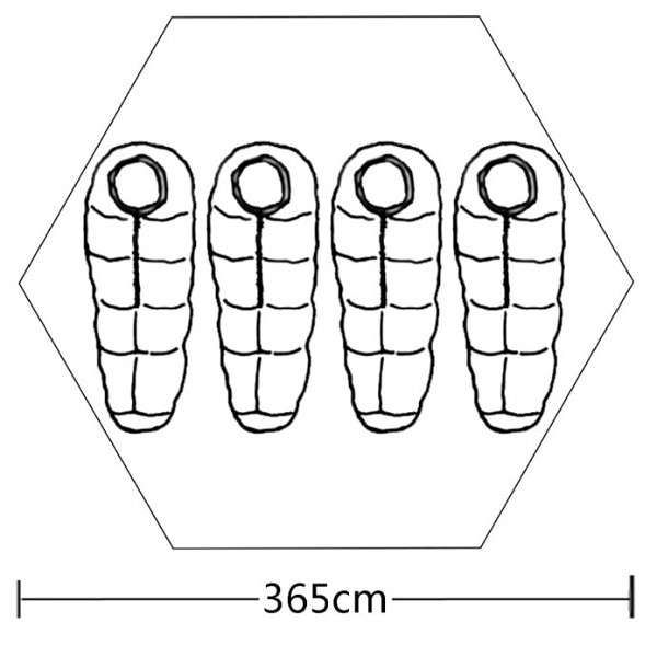 Tenda para 4 pessoas. verde M 6