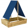 Caixa de areia c/ telhado 80x60x97.5 cm pinho impregnado 1