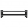 Soporte de monitor madera maciza de pino gris 50x27x15 cm 5