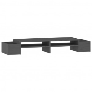Suporte para monitor 100x27.5x15 cm pinho maciço cinzento H