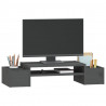 Suporte para monitor 70x27.5x15 cm pinho maciço cinzento 4
