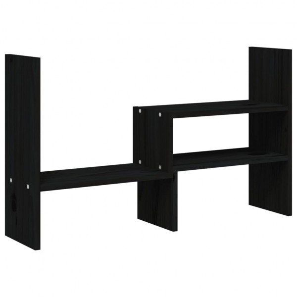 Suporte para monitor (39-72)x17x43 cm pinho maciço preto M 2
