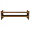 Soporte de monitor madera maciza pino marrón miel 50x27x15 cm 5