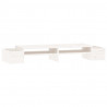 Soporte para monitor madera maciza pino blanco 100x27.5x15 cm 2