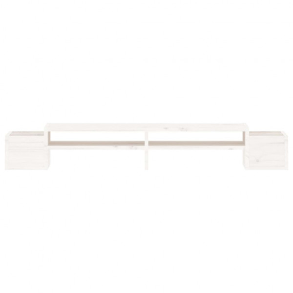 Suporte para monitor 100x27.5x15 cm madeira pinho maciça branco M 5