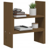 Suporte para monitor (39-72)x17x43 cm pinho maciço castanho-mel 5