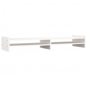 Suporte para monitor 100x27x15 cm pinho maciço branco H