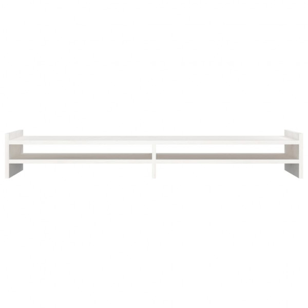 Soporte de monitor madera maciza de pino blanco 100x27x15 cm M 5