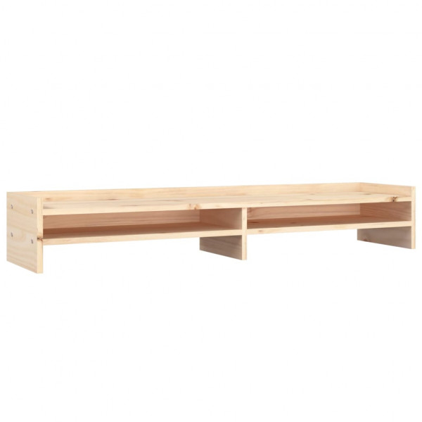 Soporte para monitor madera maciza de pino 100x24x16 cm M 2