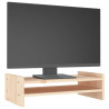 Soporte para monitor madera maciza de pino 50x27x15 cm 4