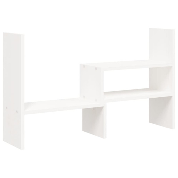 Soporte para monitor madera maciza pino blanco (39-72)x17x43 cm M 2