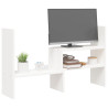 Soporte para monitor madera maciza pino blanco (39-72)x17x43 cm 4