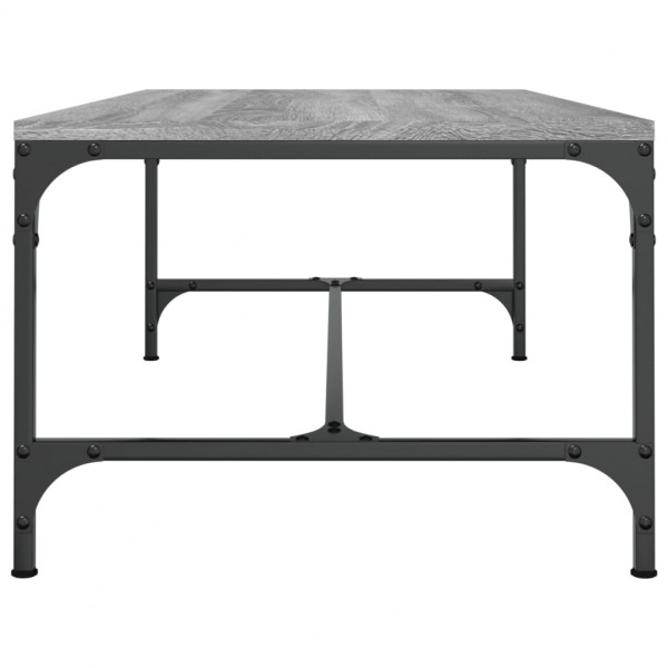 Mesa de centro madera contrachapada gris Sonoma 80x50x35 cm M 5