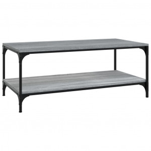 Mesa de centro madera contrachapada gris Sonoma 80x50x40 cm H