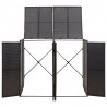 Cobertizo para 2 contenedores de basura ratán PE 140x80x117cm 4