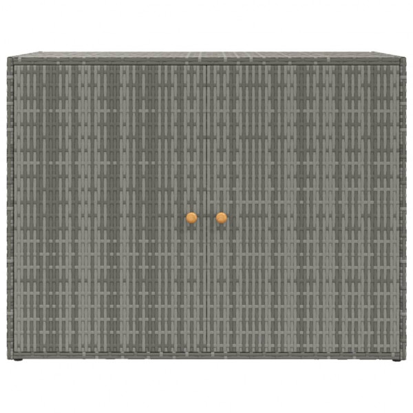 Armário de arrumação p/ jardim 100x55.5x80 cm vime PE cinzento M 4