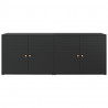 Armário de arrumação p/ jardim 198x55.5x80 cm vime PE preto 4