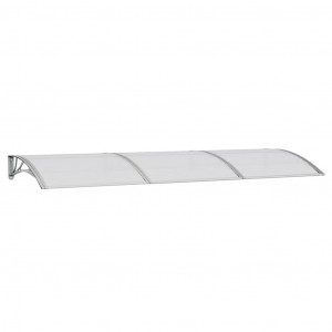 Marquesina de puerta policarbonato gris 300x100 cm H