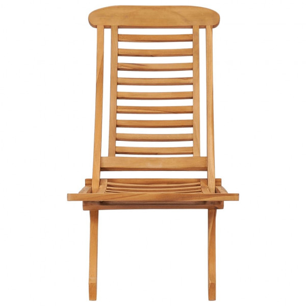 Silla de jardín plegable madera maciza de teca 50x90x69 cm M 2