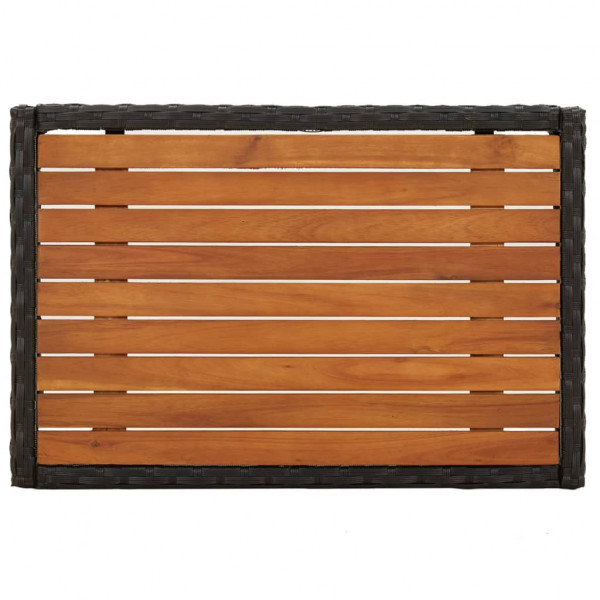 Set de muebles de jardín 3 pzas y cojines ratán sintético negro M 4