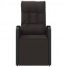 Sillones de jardín reclinables con cojines 2 uds ratán PE negro 4