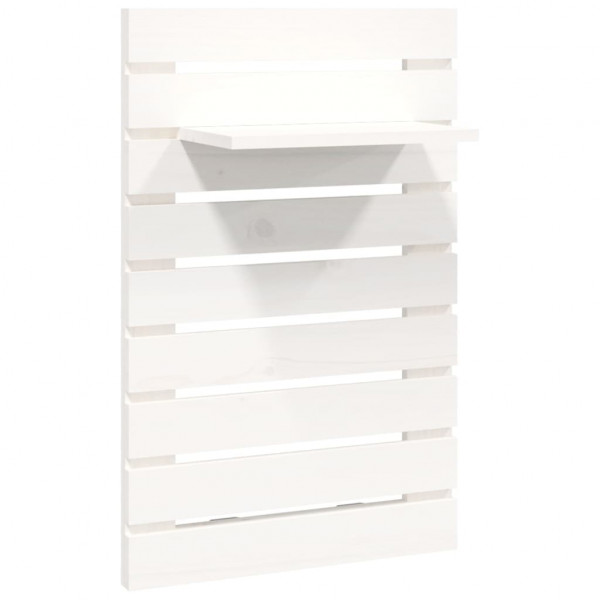 Prateleiras de montagem na parede 2 pcs pinho maciço branco M 5