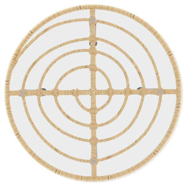 Mesa de comedor de vidrio templado y acero 55 cm M 4