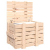 Caja de almacenaje madera maciza de pino 58x40.5x42 cm 5