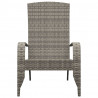 Silla de jardín Adirondack ratán sintético gris 3