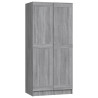 Armario de madera contrachapada gris Sonoma 82.5x51.5x180 cm 2