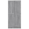 Armario de madera contrachapada gris Sonoma 82.5x51.5x180 cm 5