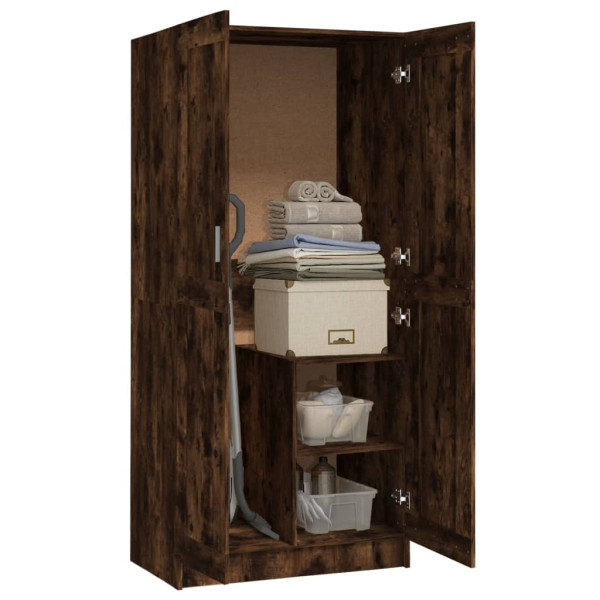 Armario madera contrachapada roble ahumado 82.5x51.5x180 cm M 4