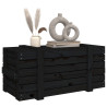 Caja de almacenaje madera maciza de pino negro 91x40.5x42 cm 5