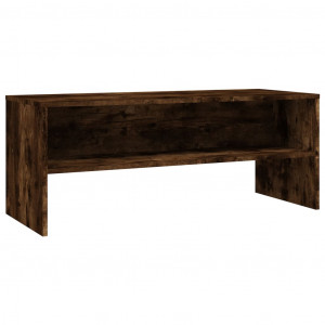 Mueble de TV madera contrachapada roble ahumado 100x40x40 cm H