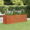 Canteiro de jardim 240x80x77 cm aço corten cor enferrujado 1