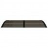 Marquesina de puerta policarbonato negro 150x80 cm 3