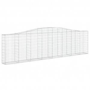 Cesto gabião arqueado 400x30x100/120 cm ferro galvanizado H