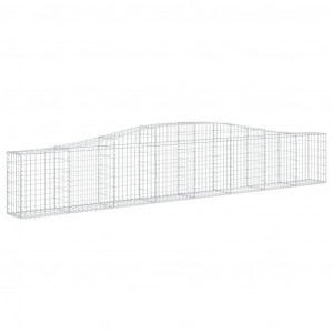 Cesta de gaviones forma arco hierro galvanizado 400x30x60/80 cm H